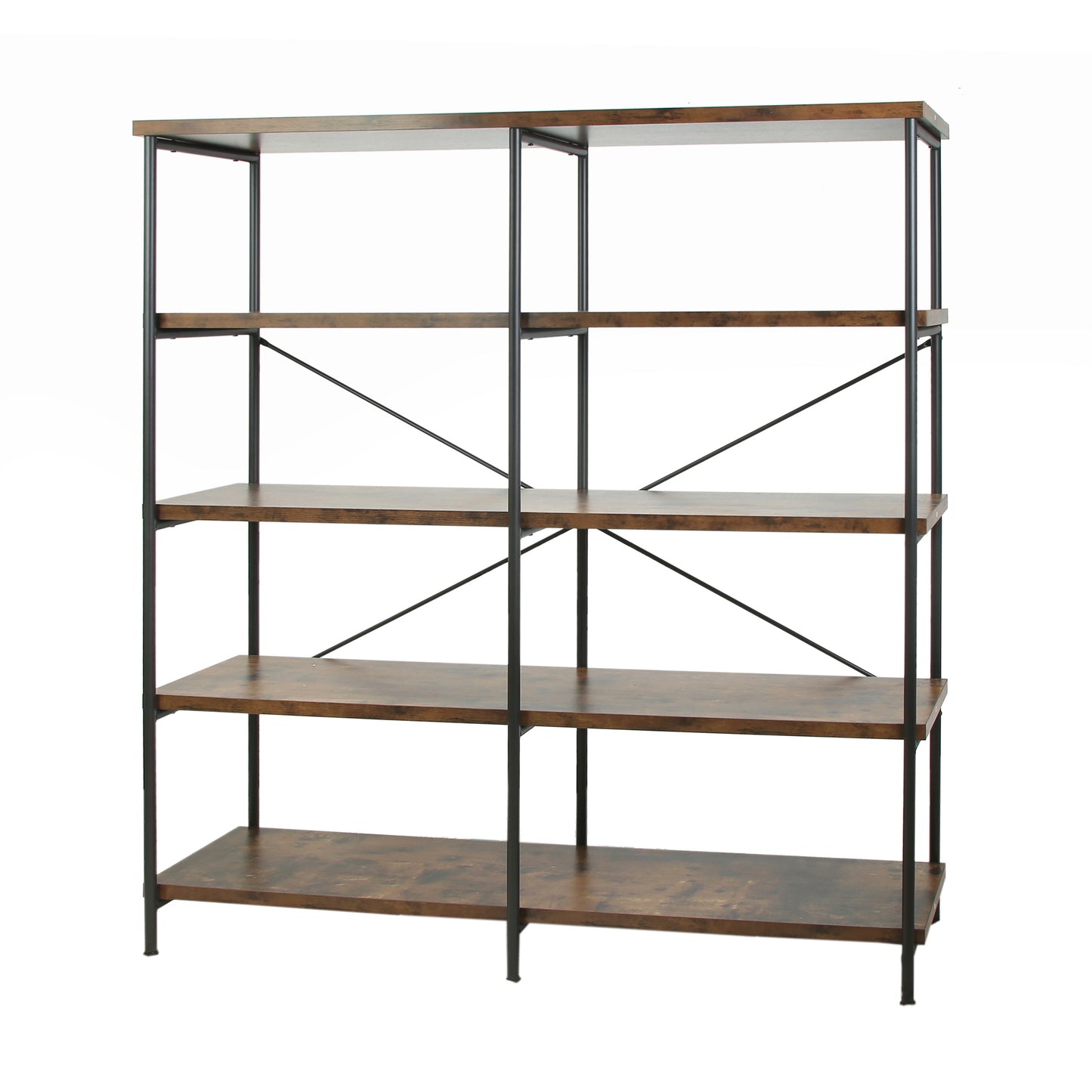 Analiese 4-shelf Open Bookcase Antique Nutmeg