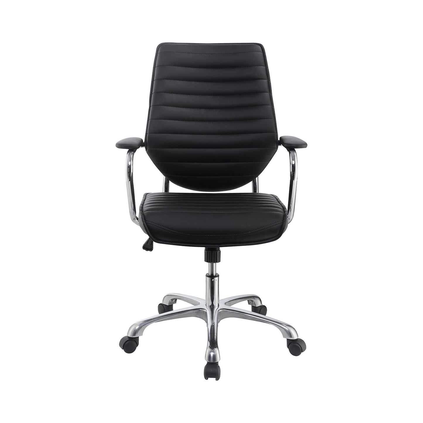 High Back Office Chair Black and Chrome