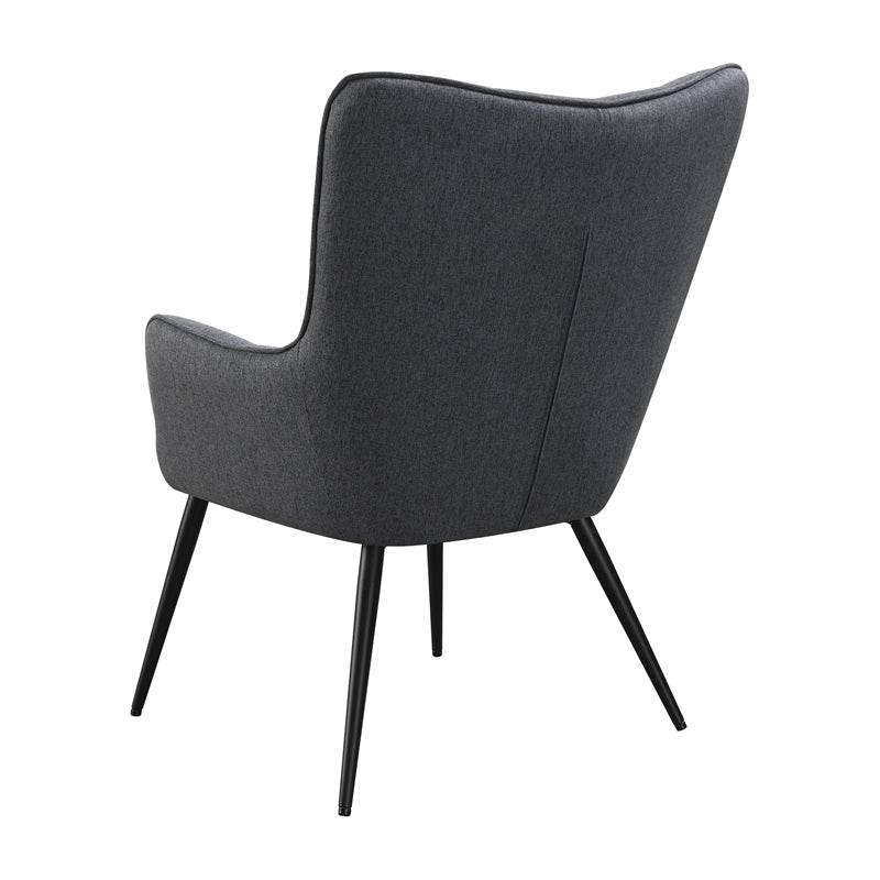 Upholstered Flared Arms Accent Chair with Grid Tufted