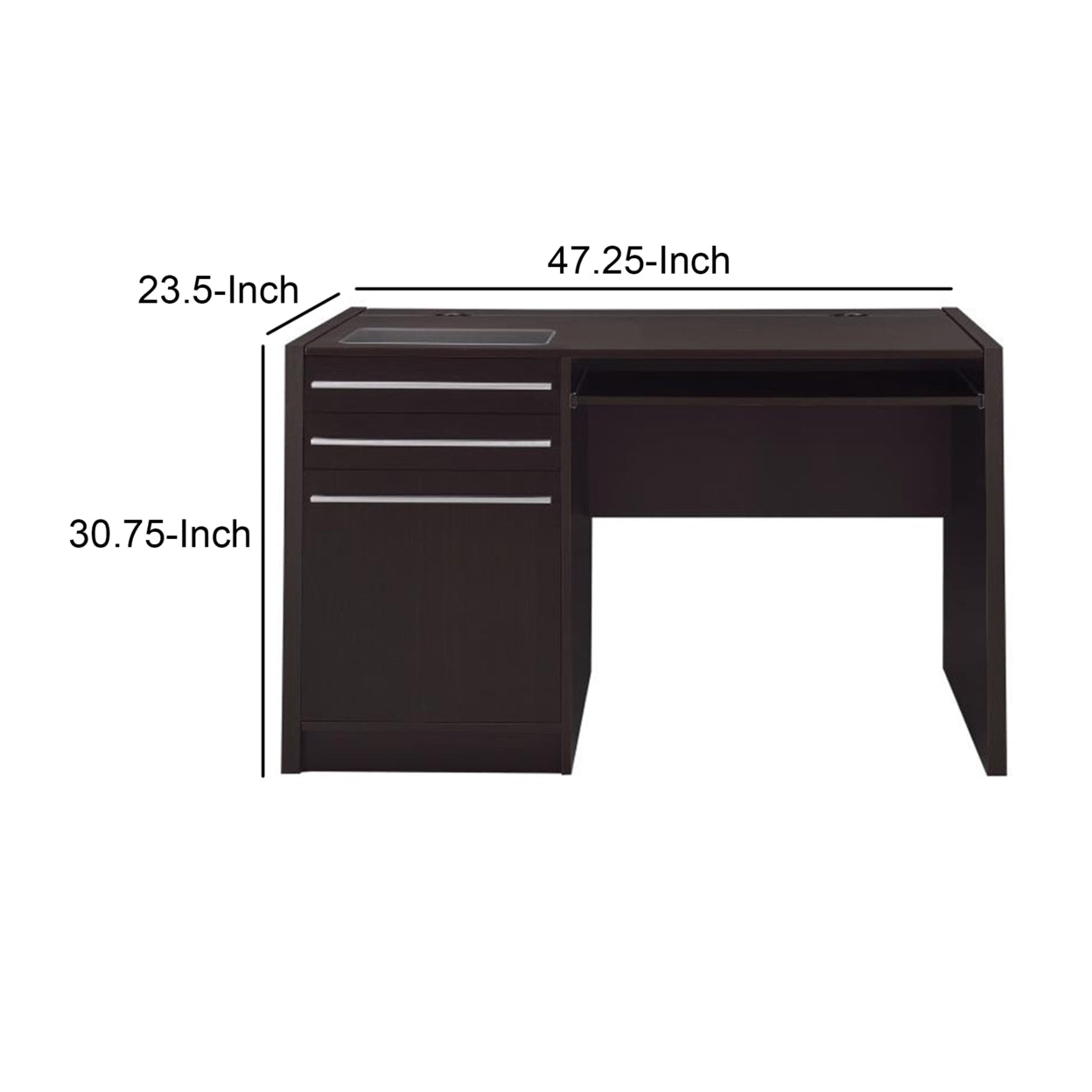 Halston Rectangular Connect-it Office Desk Cappuccino