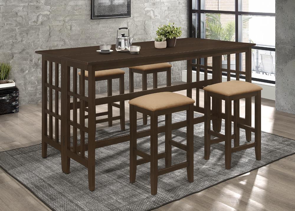 Carmina Counter Height Stools Cappuccino (Set of 4)