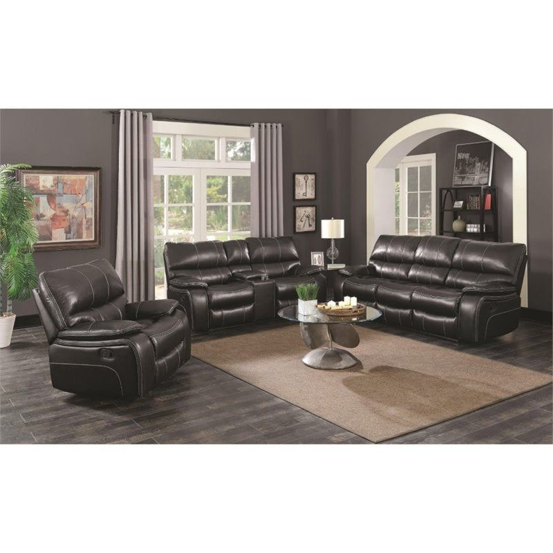 Willemse Motion Loveseat with Console Black