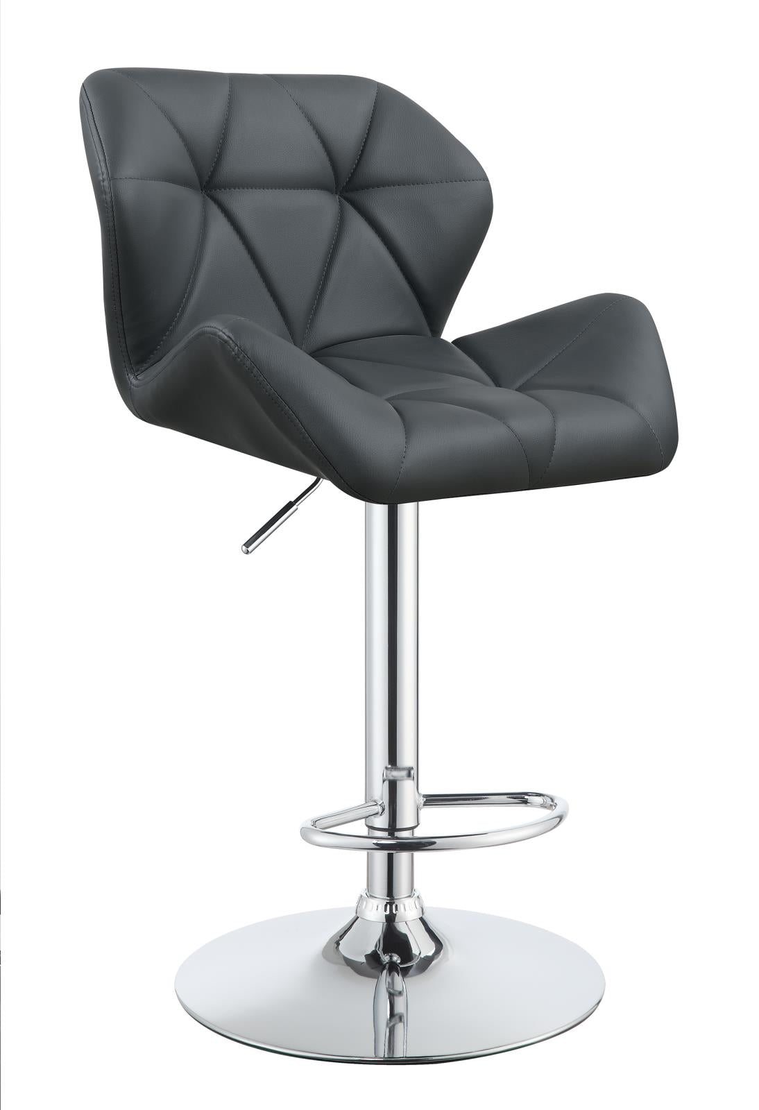 Berrington Adjustable Bar Stools Chrome and Grey (Set of 2)