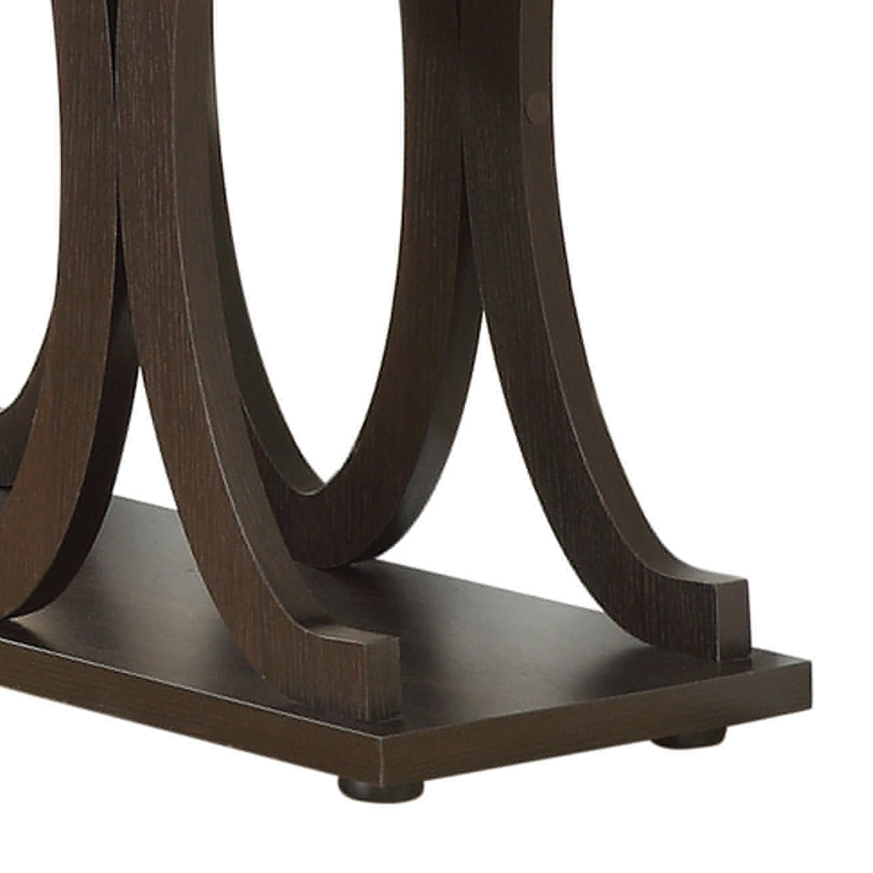 C-shaped Base Sofa Table Cappuccino