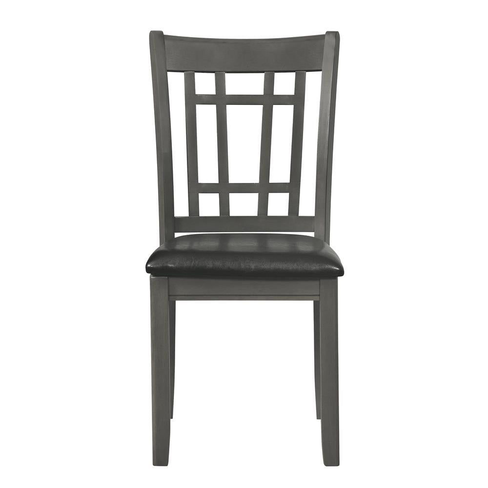 Lavon Padded Dining Side Chairs Espresso and Medium Grey (Set of 2)