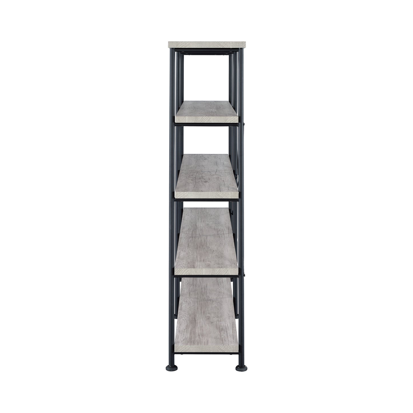 Analiese 4-shelf Open Bookcase Grey Driftwood