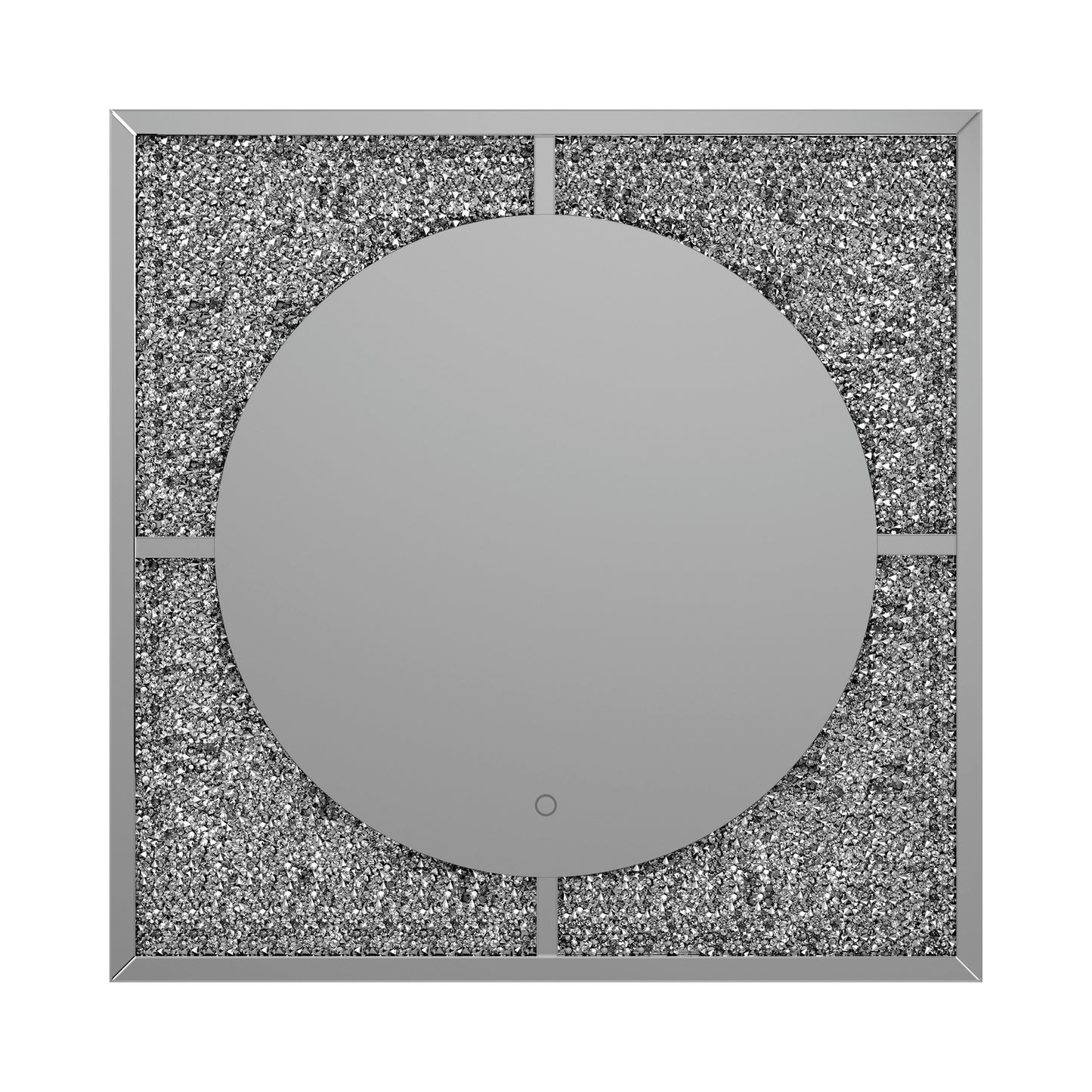 LED Wall Mirror Silver and Black