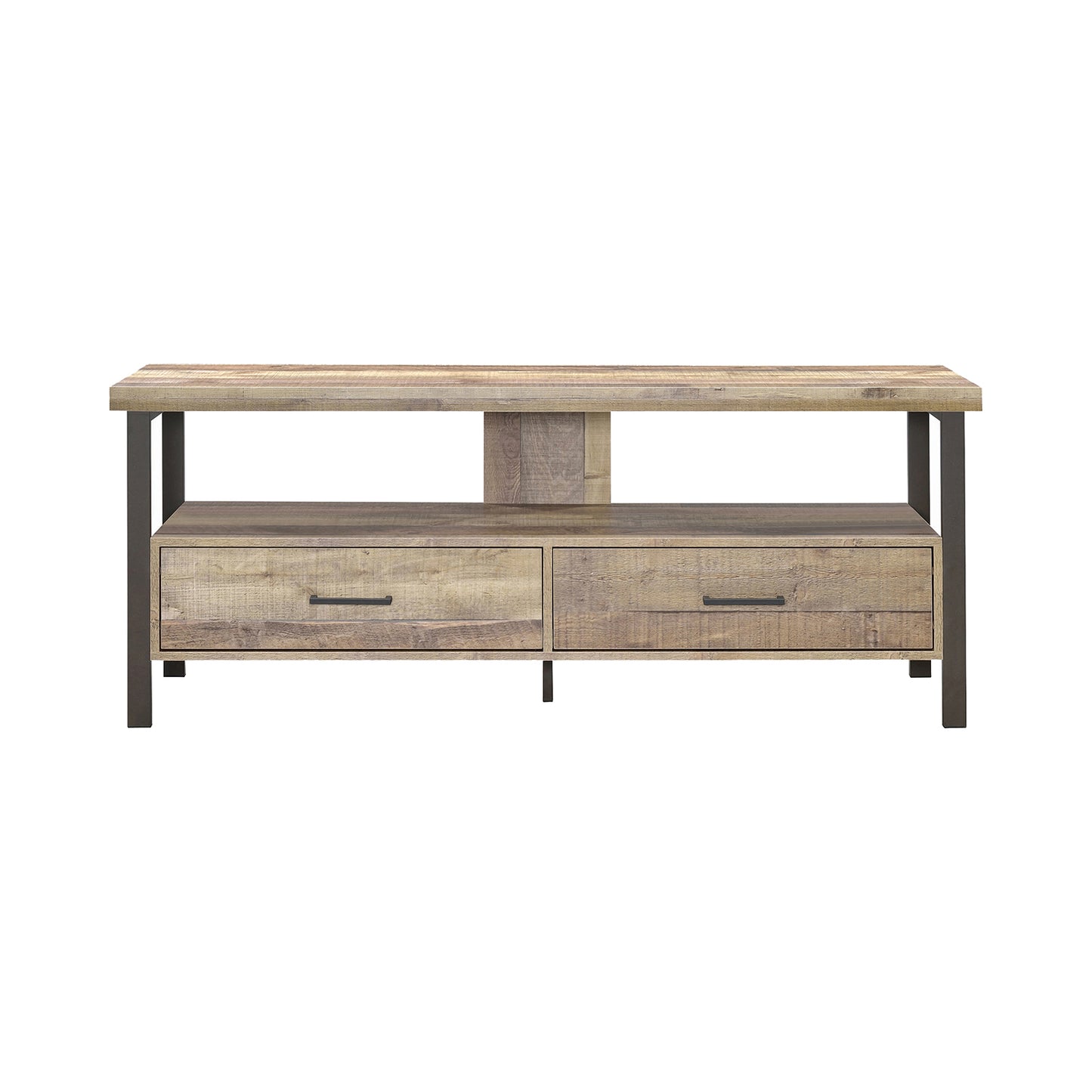 59" 2-drawer TV Console Weathered Pine