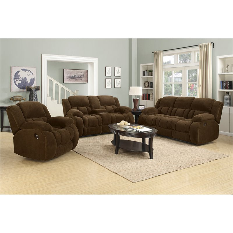 Weissman Upholstered Glider Recliner Chocolate