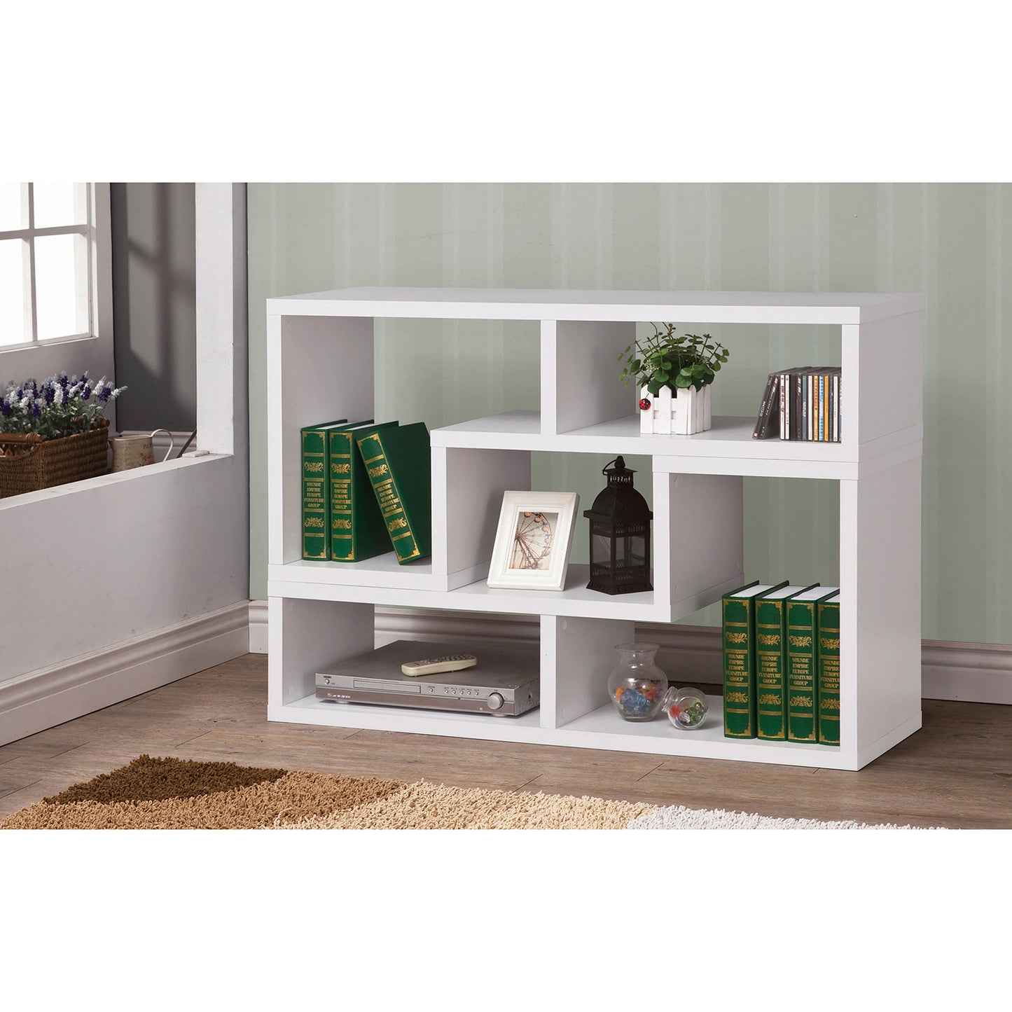 Velma Convertible TV Console and Bookcase White