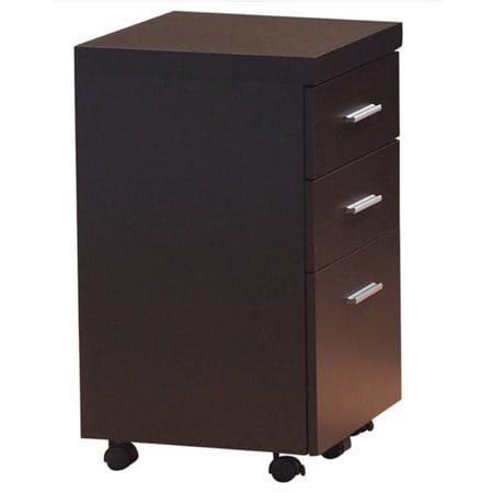 Skeena 3-drawer Mobile Storage Cabinet Cappuccino