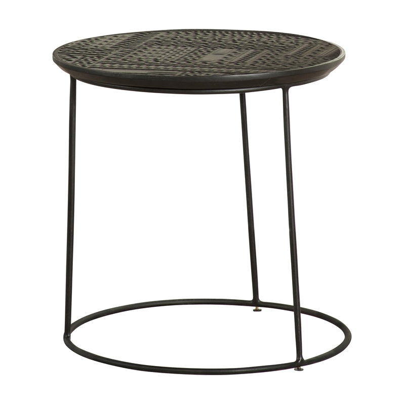 2-piece Round Nesting Table Matte Black