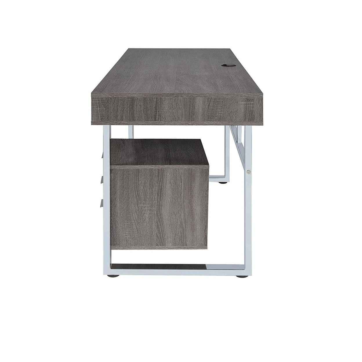 Whitman 4-drawer Writing Desk Weathered Grey