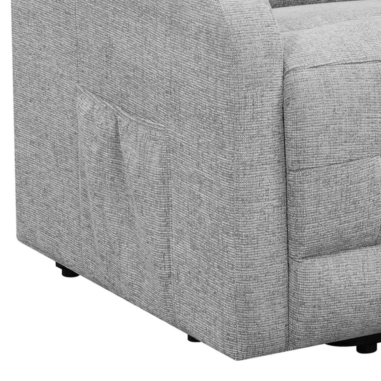 Tufted Upholstered Power Lift Recliner Grey