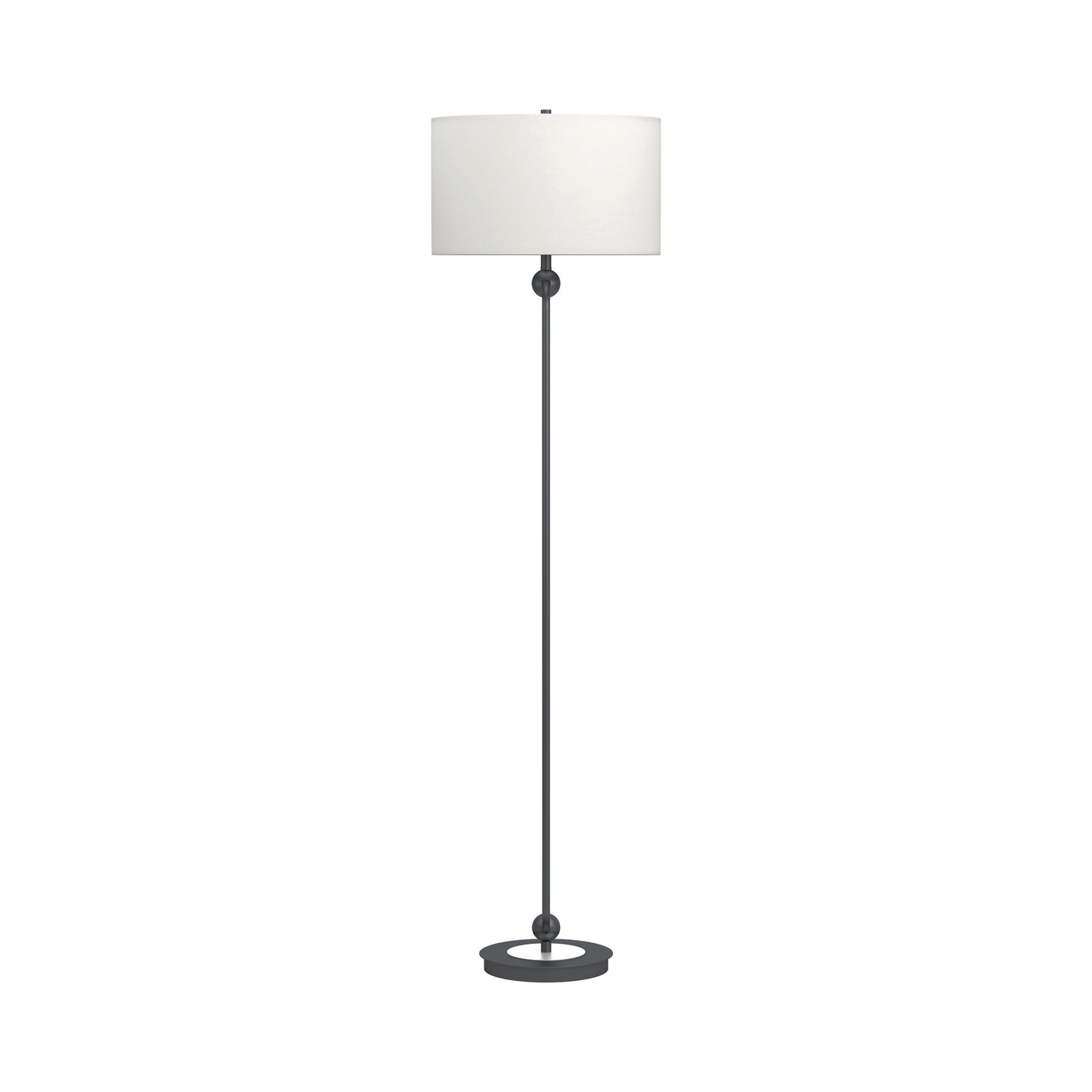 Drum Shade Floor Lamp White and Orb