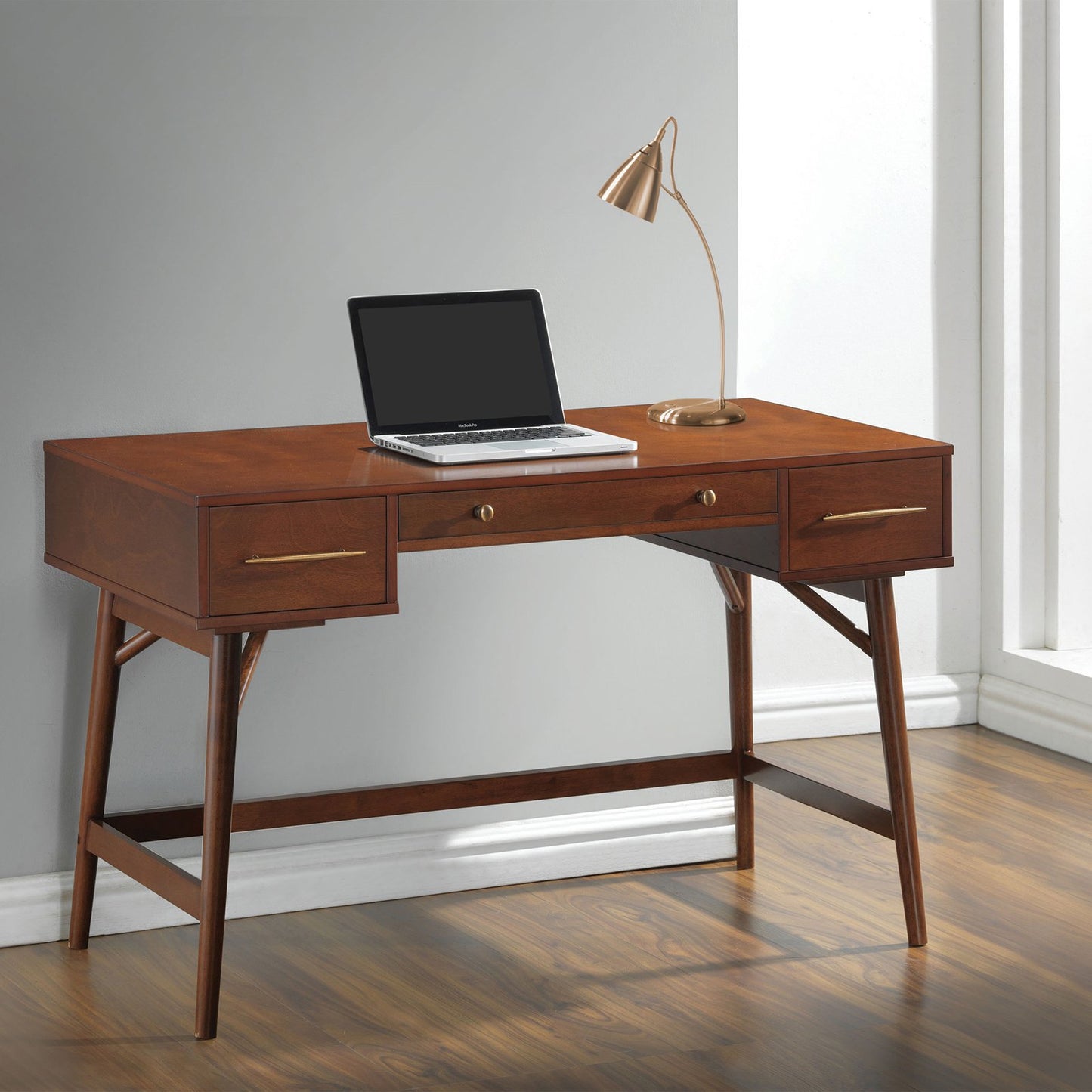 Mugga 3-drawer Writing Desk Walnut