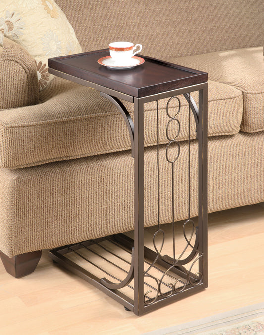 Accent Table Brown and Burnished Copper