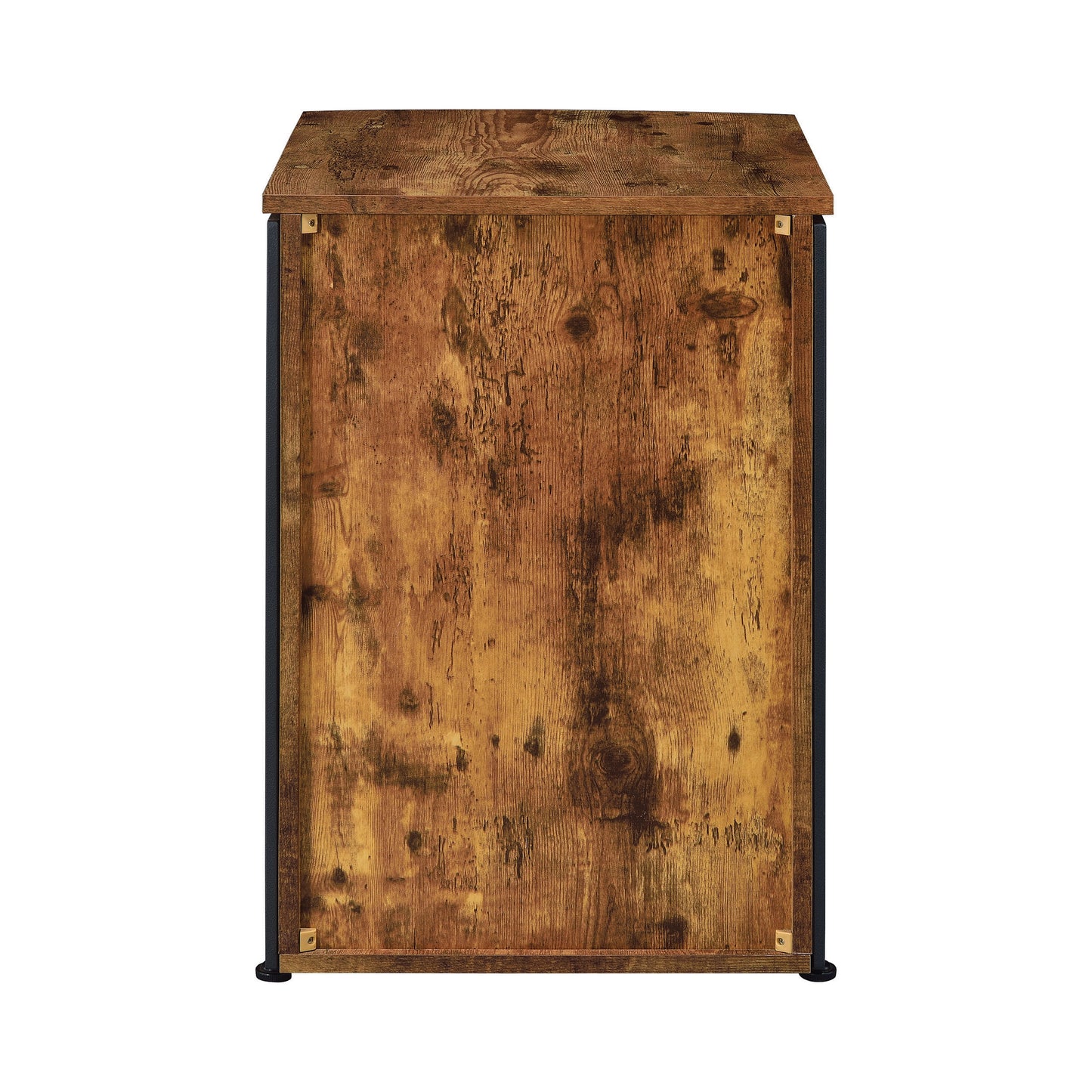 Estrella 3-drawer File Cabinet Antique Nutmeg and Gunmetal