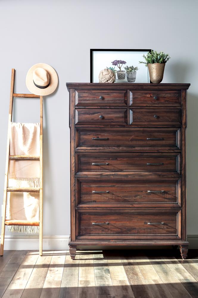 Avenue 8-drawer Chest Weathered Burnished Brown