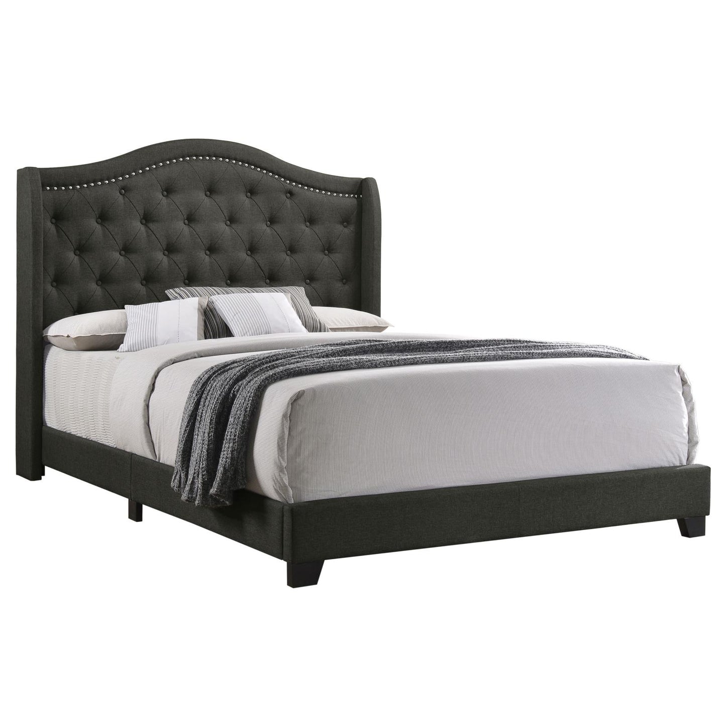 Sonoma Camel Back Queen Bed Grey