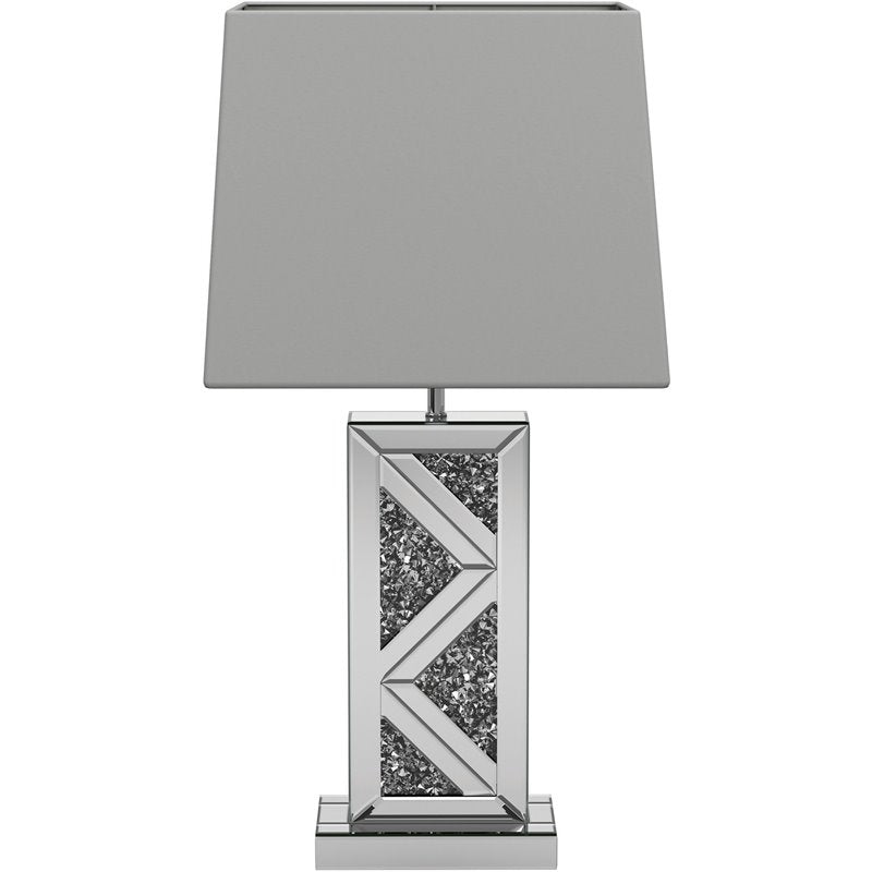 Geometric Base Table Lamp Silver