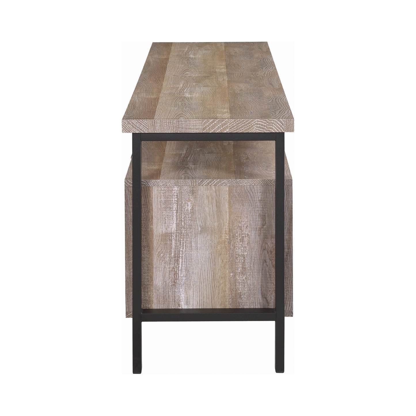 71" 2-drawer TV Console Weathered Oak