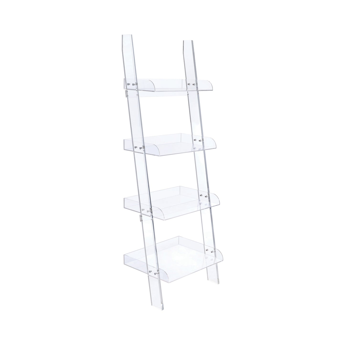 Amaturo 4-shelf Ladder Bookcase Clear