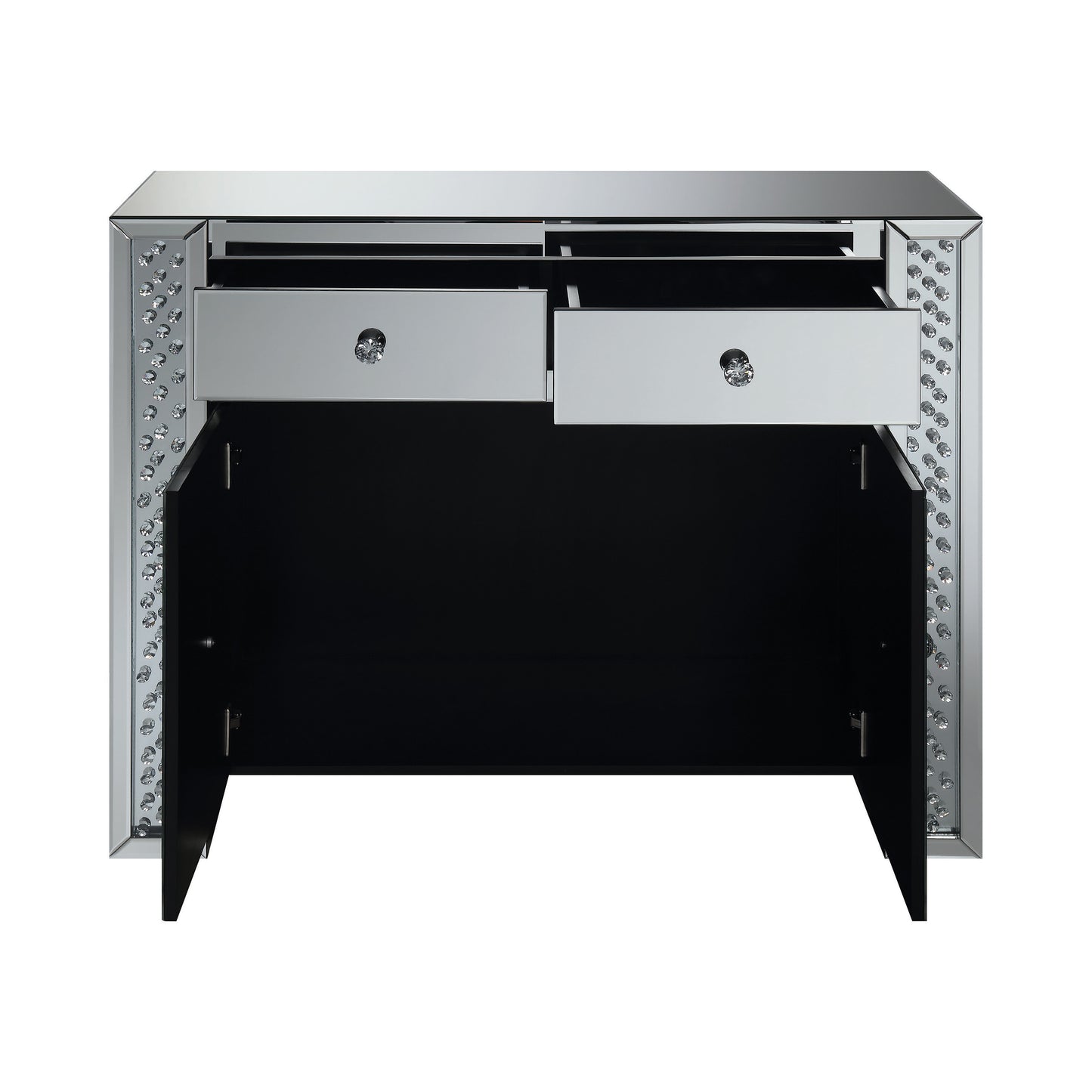 2-drawer Accent Cabinet Clear Mirror