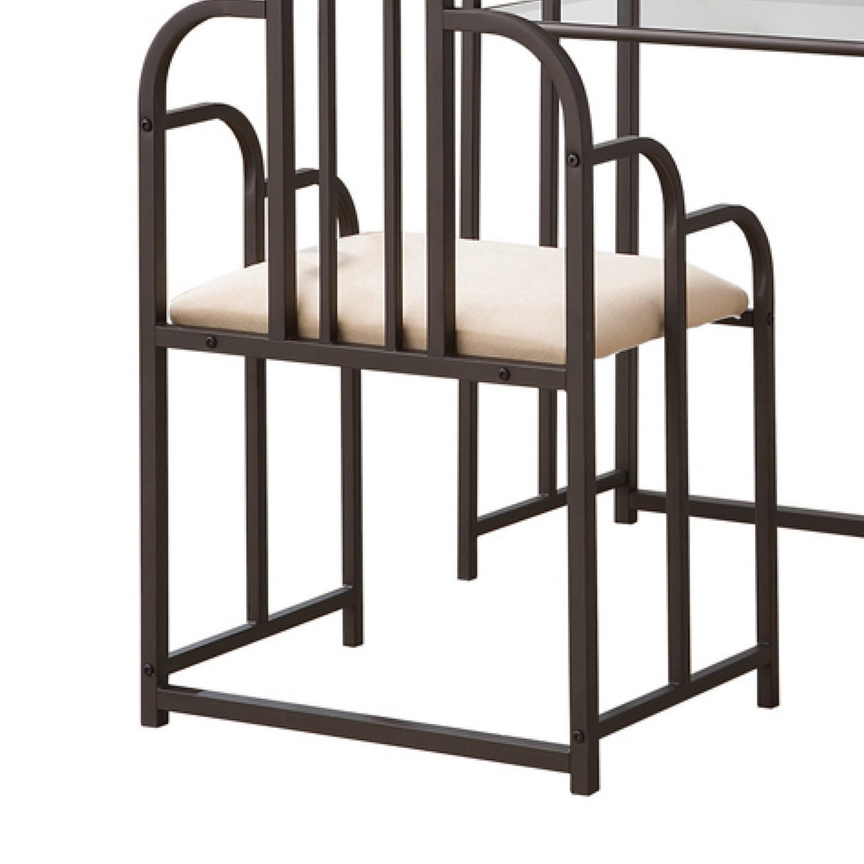 2-piece Vanity Set Tan and Bronze