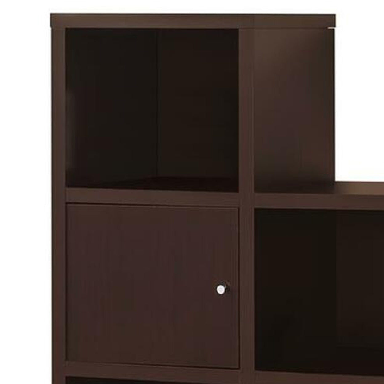 Spencer Bookcase with Cube Storage Compartments Cappuccino