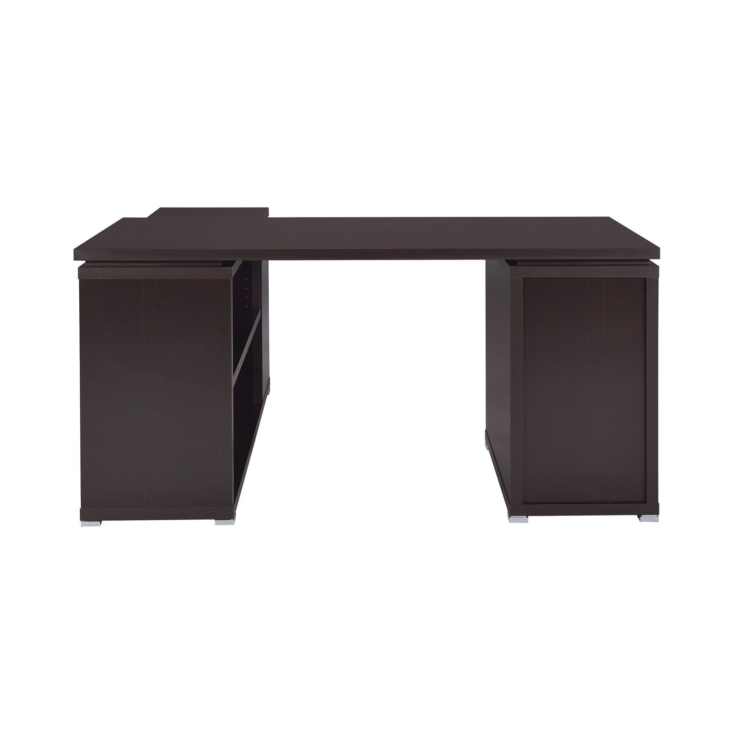 Yvette L-shape Office Desk Cappuccino