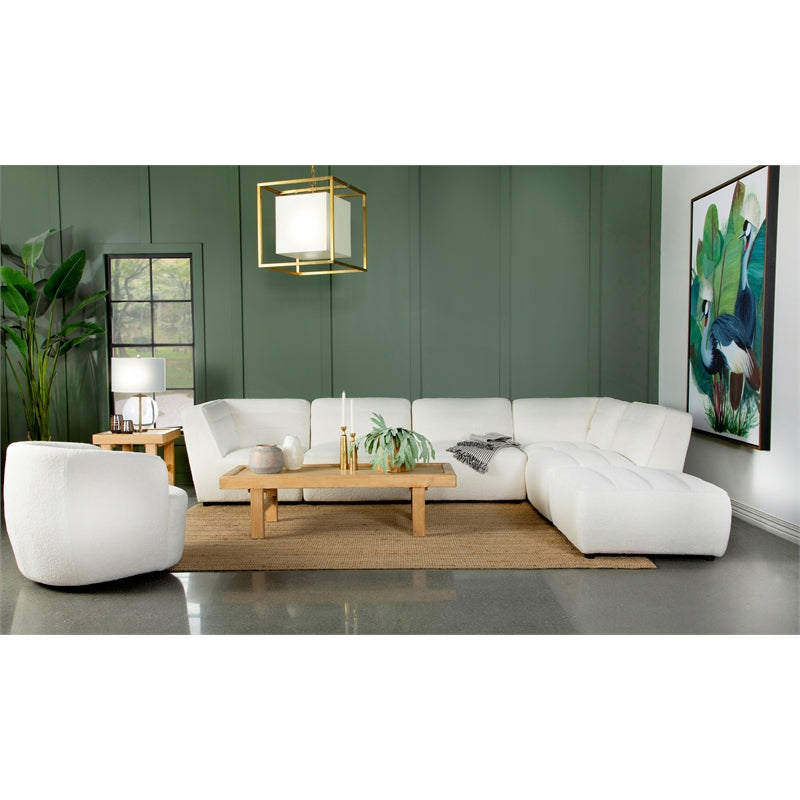 Sunny Upholstered Ottoman Natural