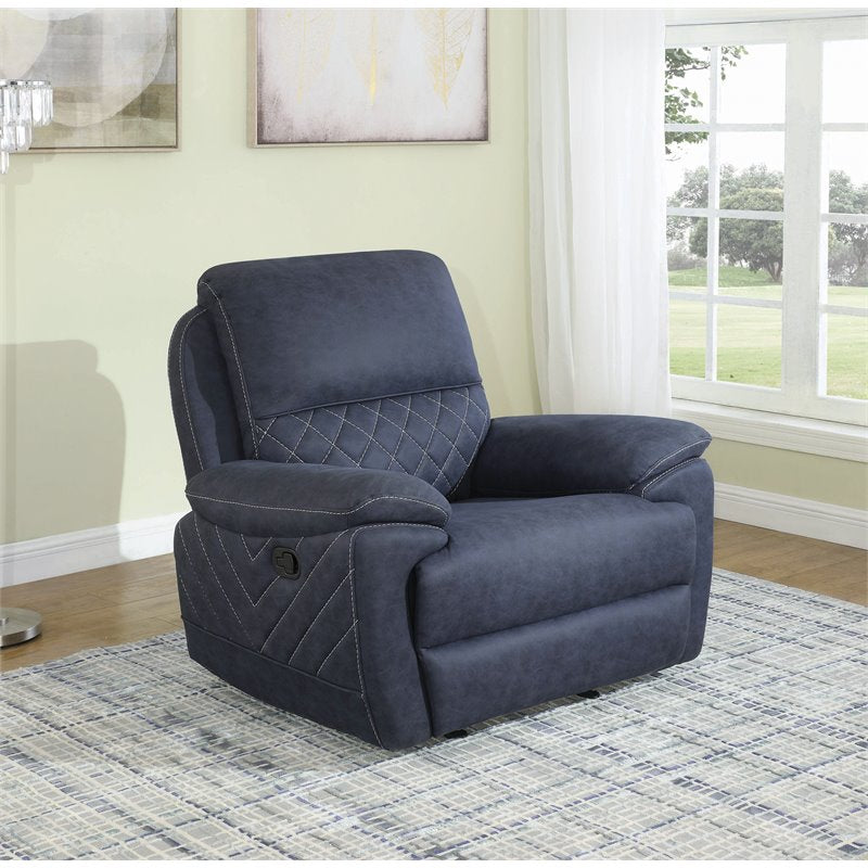 Variel Glider Recliner Blue