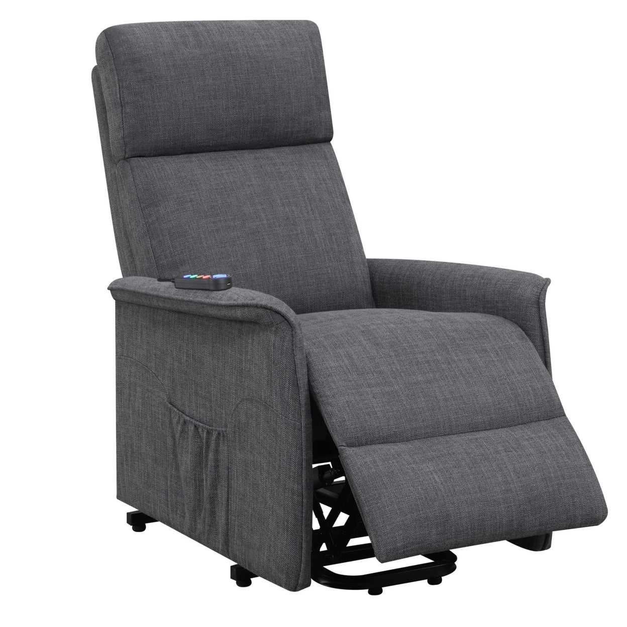 Power Lift Recliner with Wired Remote Charcoal