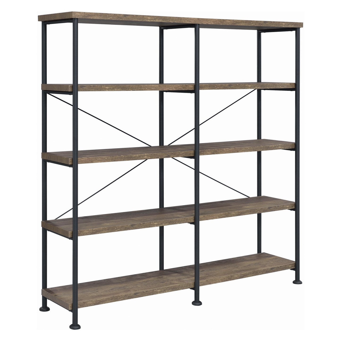 Analiese 4-shelf Open Bookcase Rustic Oak