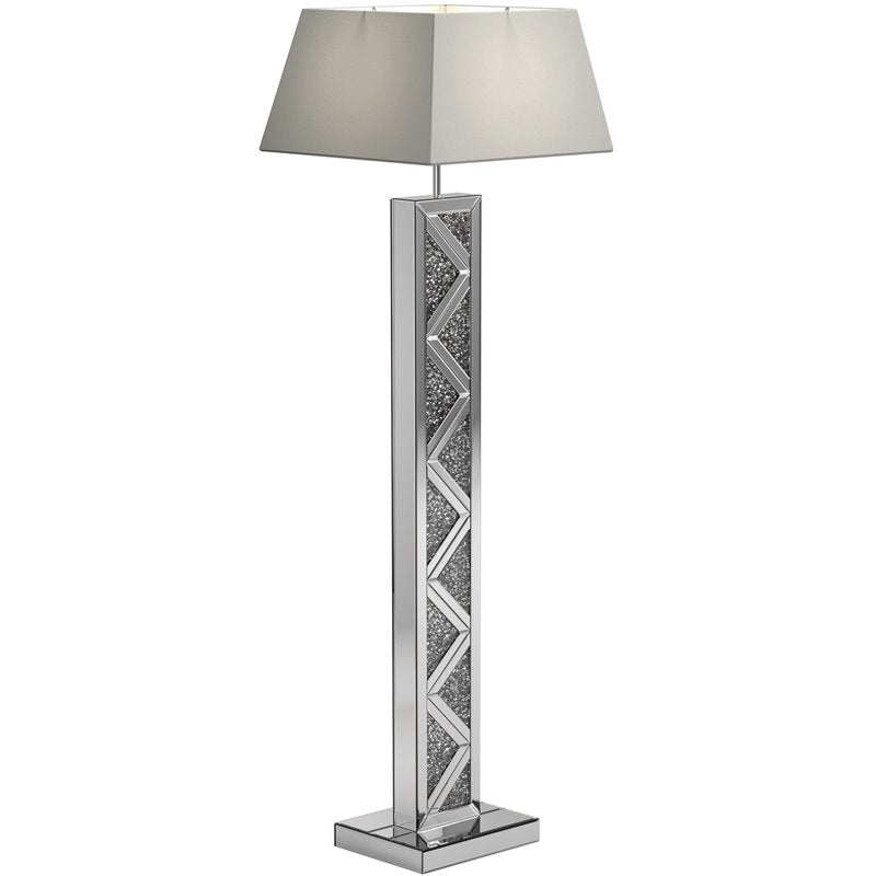 Geometric Base Floor Lamp Silver