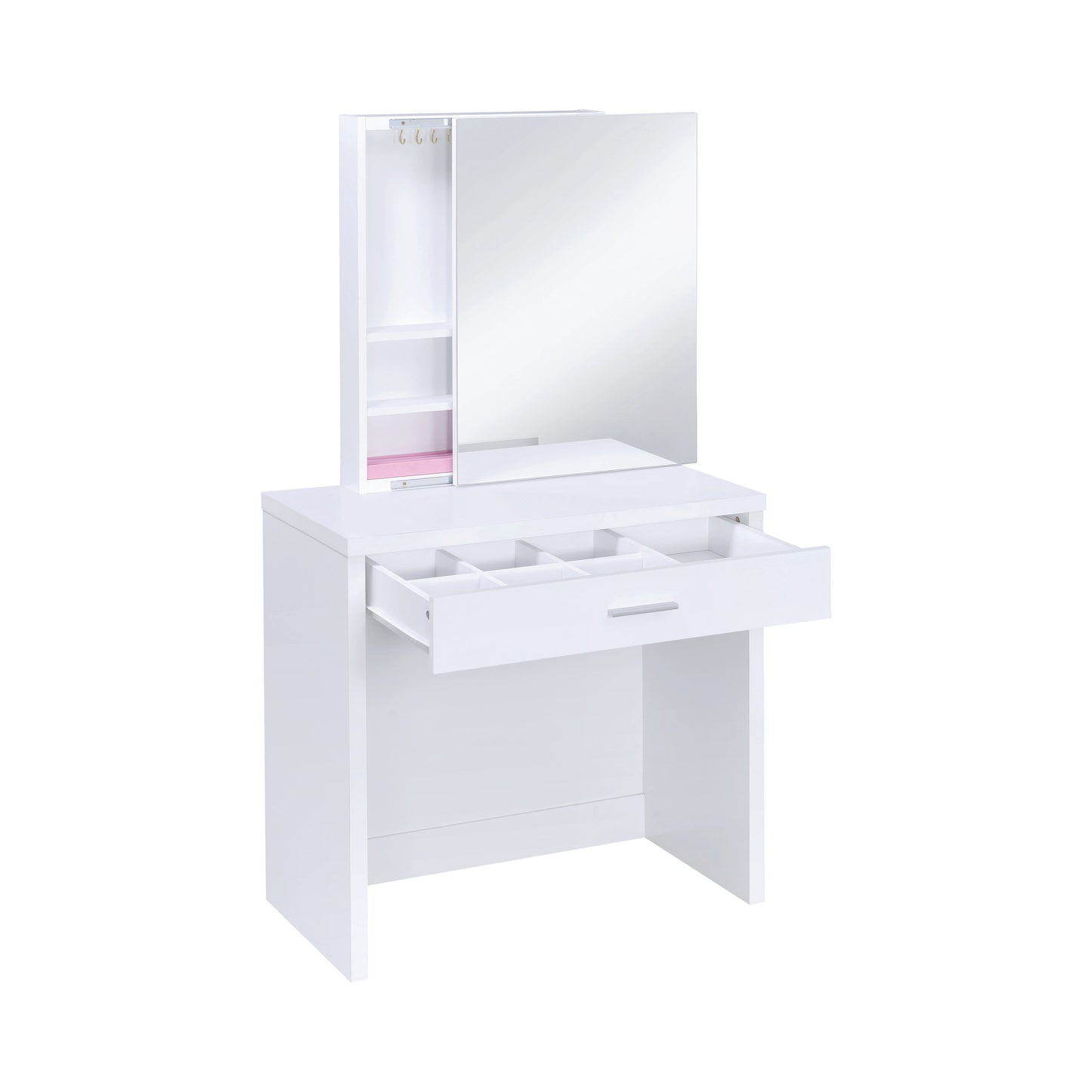 2-piece Vanity Set with Lift-Top Stool White