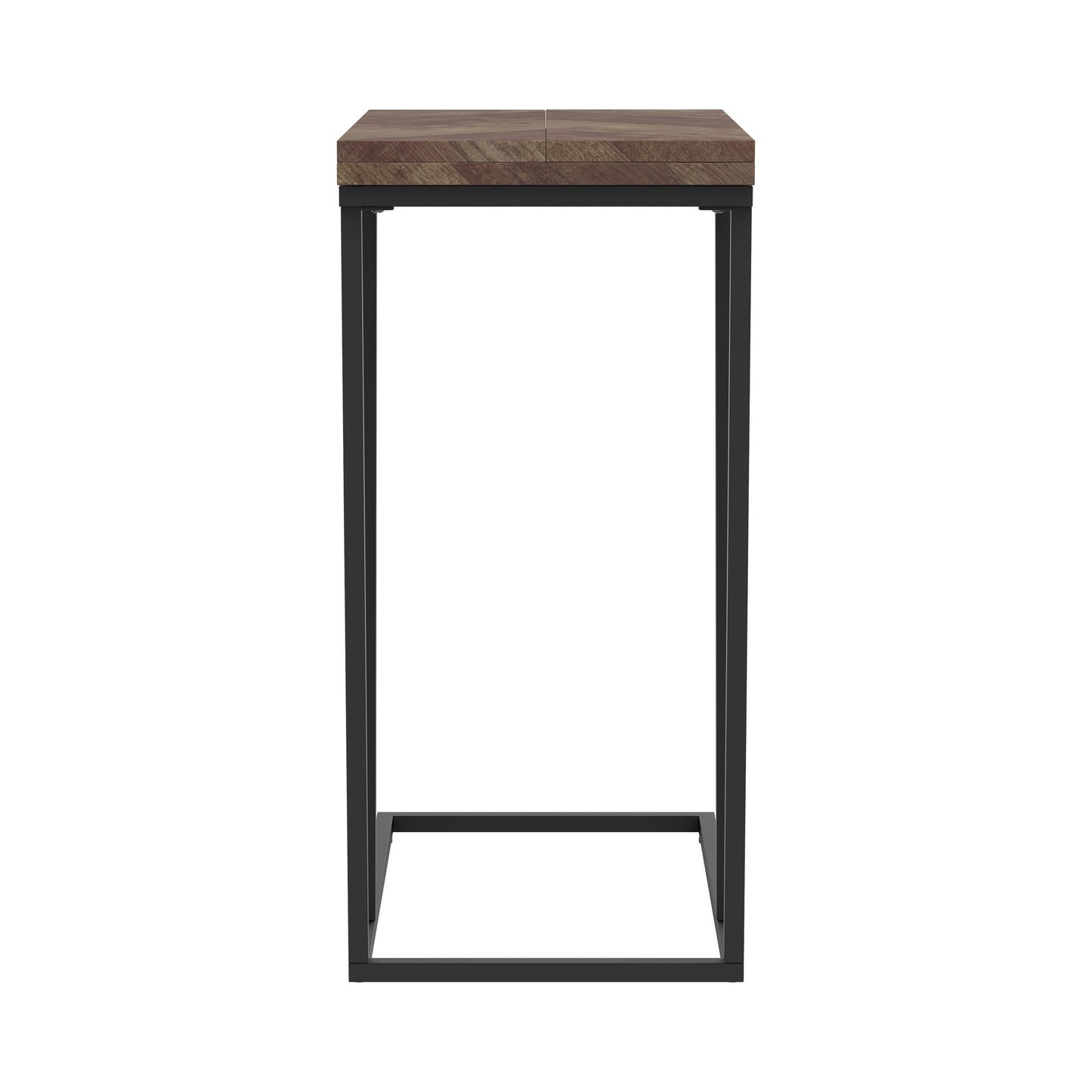 Expandable Chevron Rectangular Accent Table Tobacco
