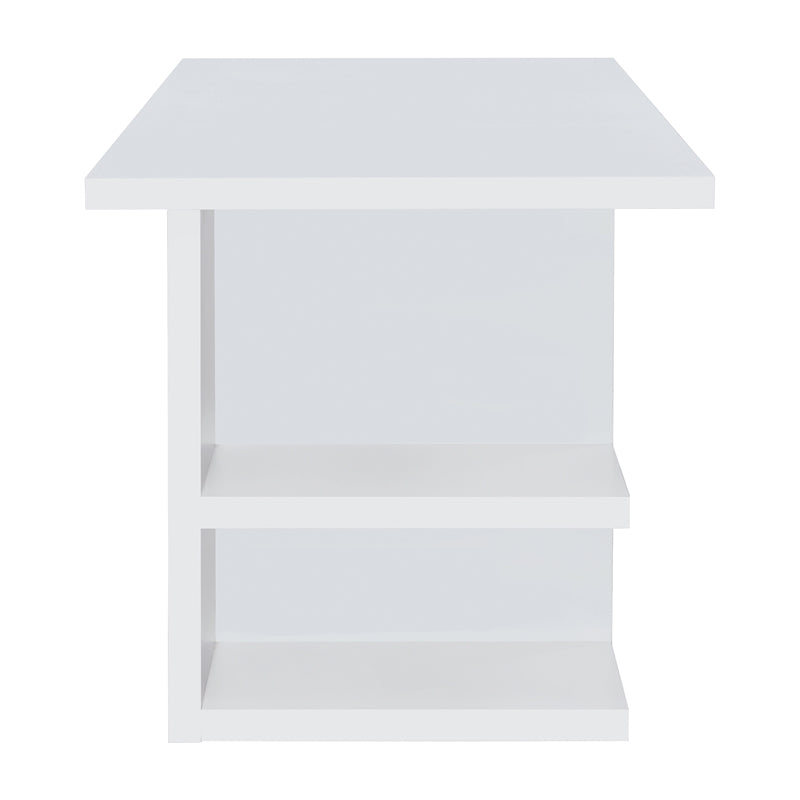 Alice Writing Desk White with Open Shelves