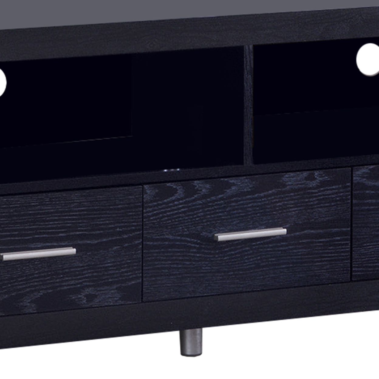 48" 3-drawer TV Console Black Oak