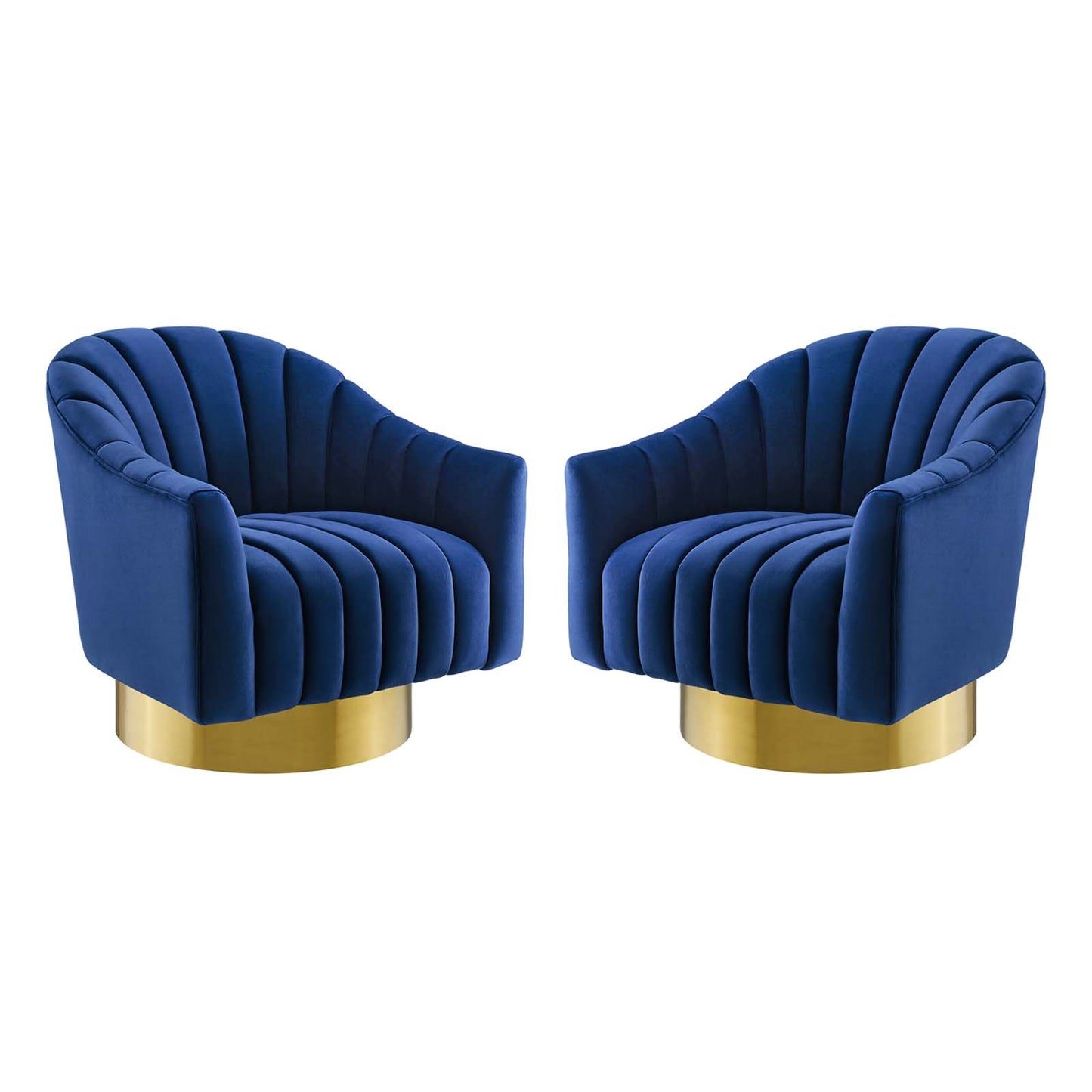 Buoyant Swivel Chair Performance Velvet Set of 2