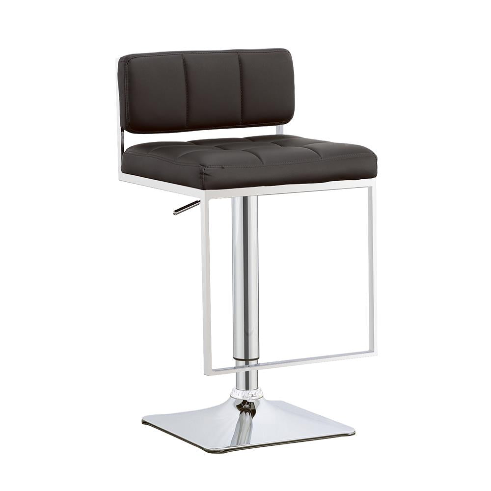 Alameda Adjustable Bar Stool Chrome and Black