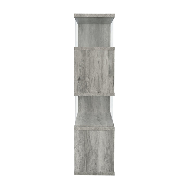 Emelle 4-shelf Bookcase with Glass Panels