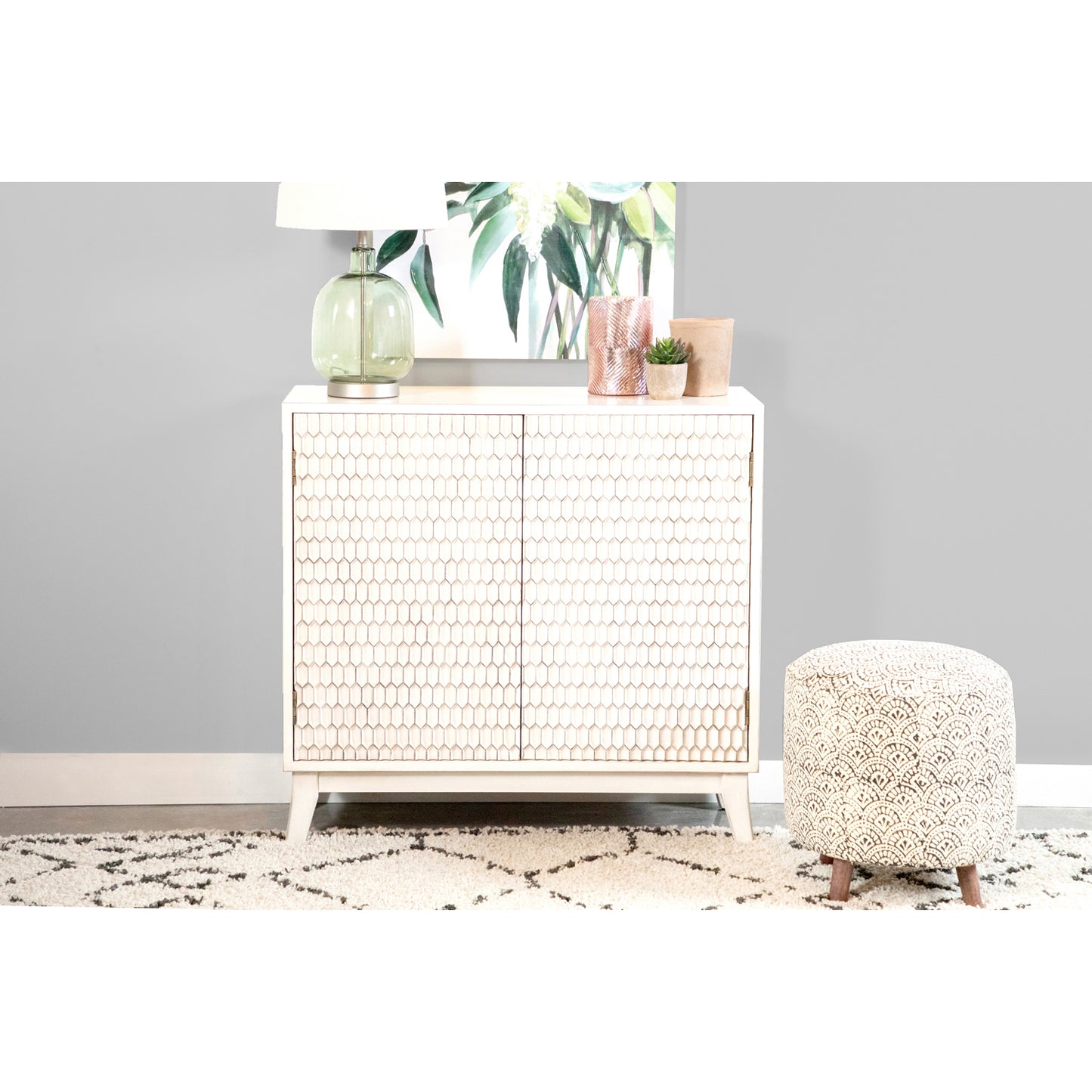 Rectangular 2-door Accent Cabinet White