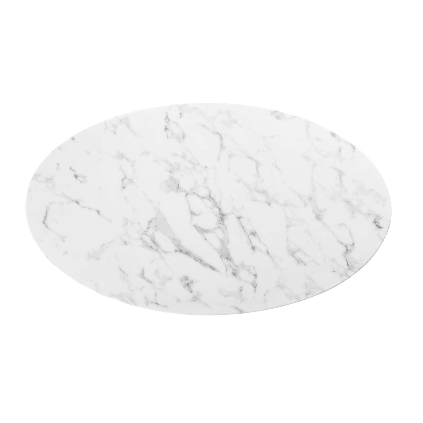 Lippa 48" Oval-Shaped Artificial Marble Coffee Table