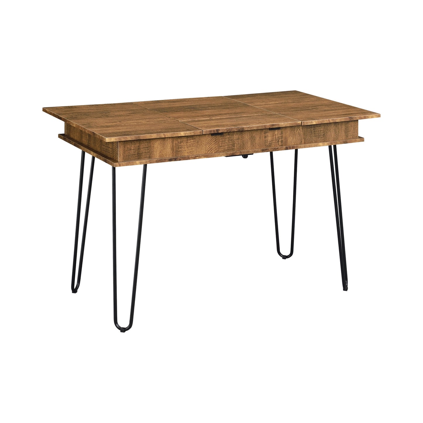 Sheeran Writing Desk with 4 Hidden Storages Rustic Amber