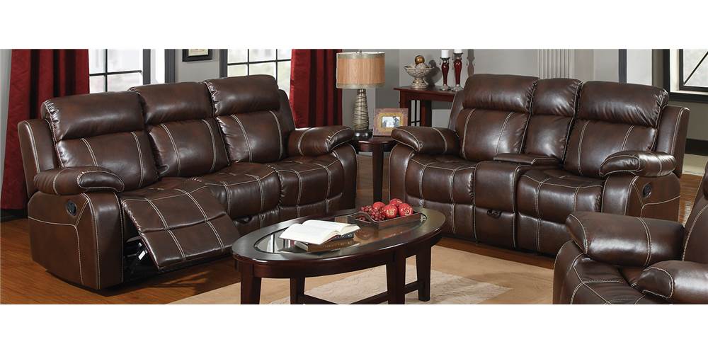 Myleene Upholstered Tufted Living Room Set Chestnut