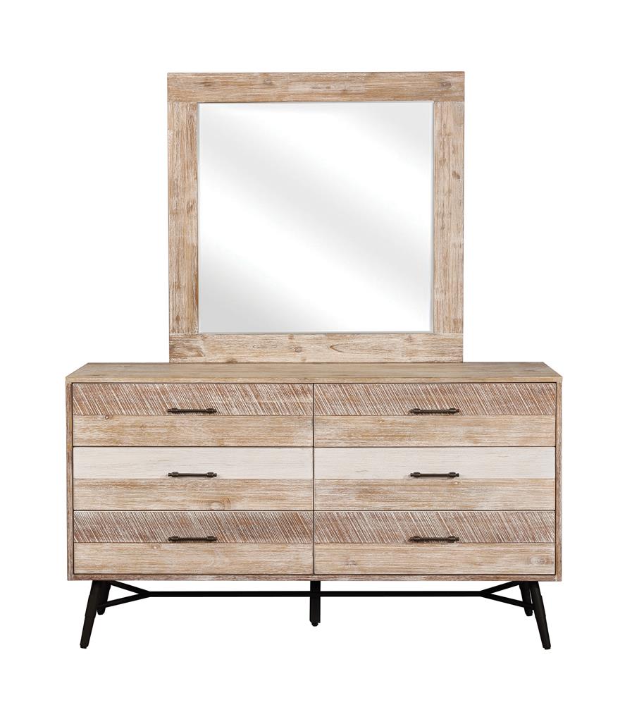Marlow Rectangular Mirror Rough Sawn Multi