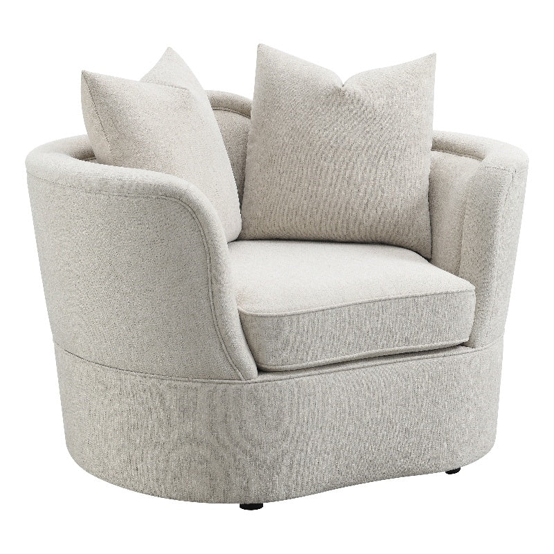 Kamilah Upholstered Chair with Camel Back Beige