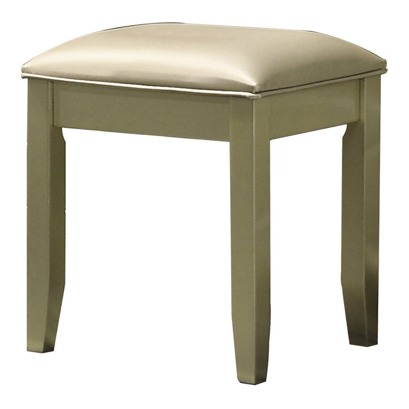 Beaumont Upholstered Vanity Stool Champagne Gold and Champagne